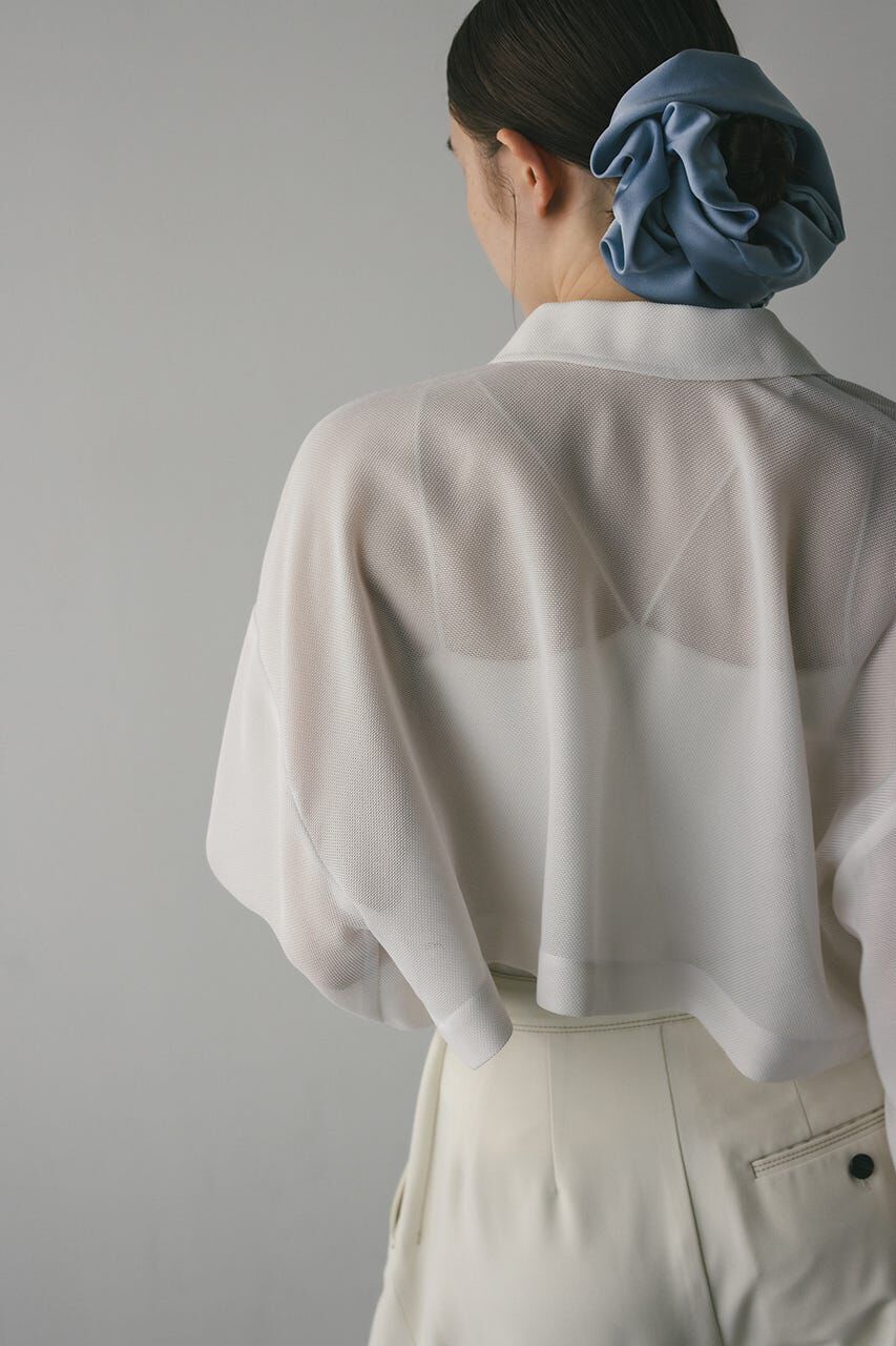 STYLEMIXER「ワイドスリーブメッシュショートシャツ」|シャツ・ブラウス|