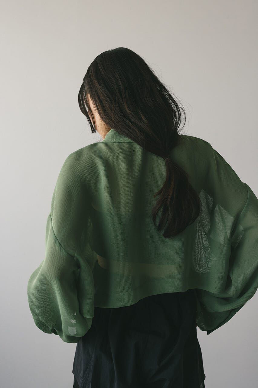 STYLEMIXER「ワイドスリーブメッシュショートシャツ」|シャツ・ブラウス|