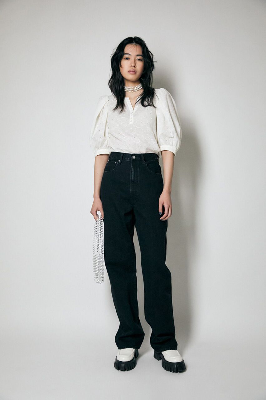 MOUSSY「HW COLOR LOOSE STRAIGHT」|デニム|