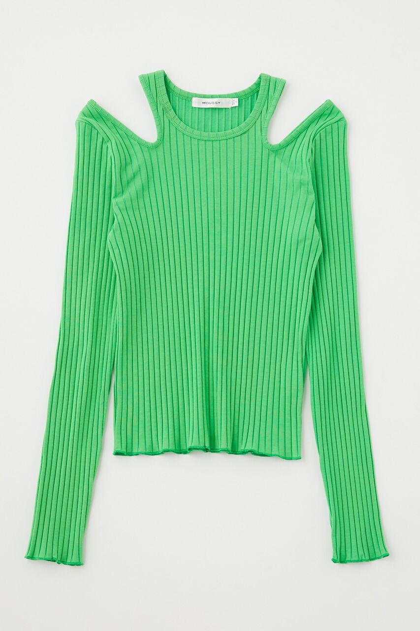 MOUSSY「CUT OUT RIB トップス」|Tシャツ・カットソー|