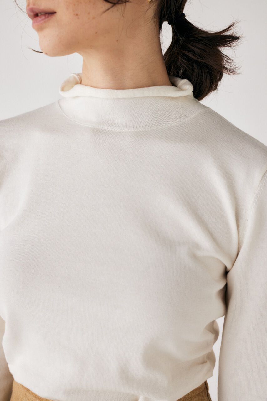 MOUSSY「BACK OPEN TUCK トップス」|ニット・セーター|WHT