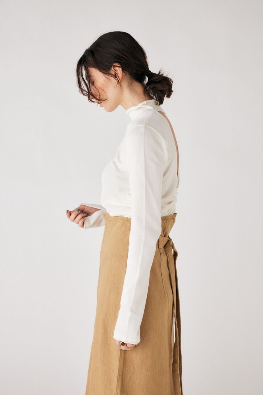 MOUSSY「BACK OPEN TUCK トップス」|ニット・セーター|