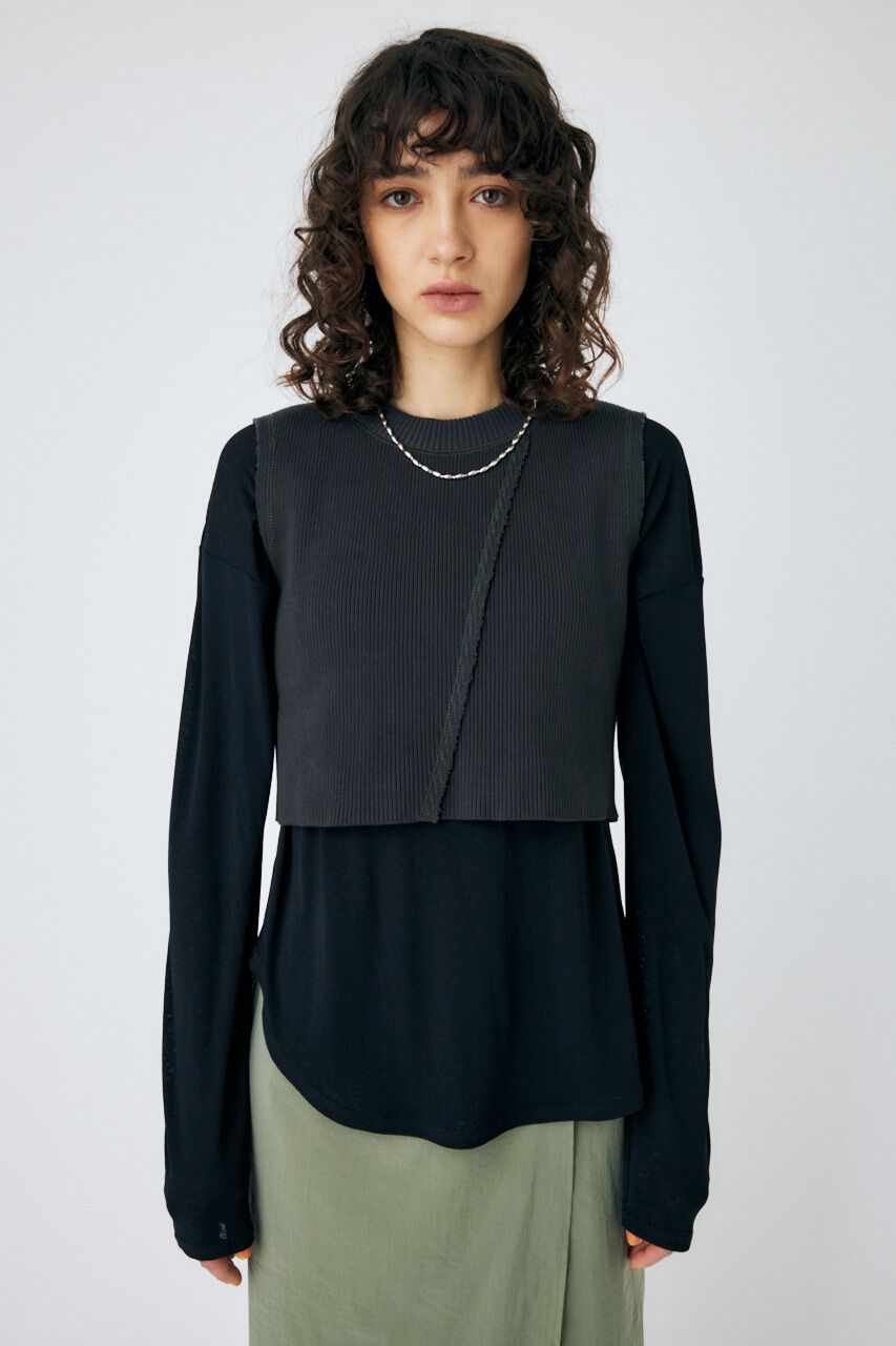 MOUSSY「LAYERED TANK ＆ SHEER LST」|Tシャツ・カットソー|