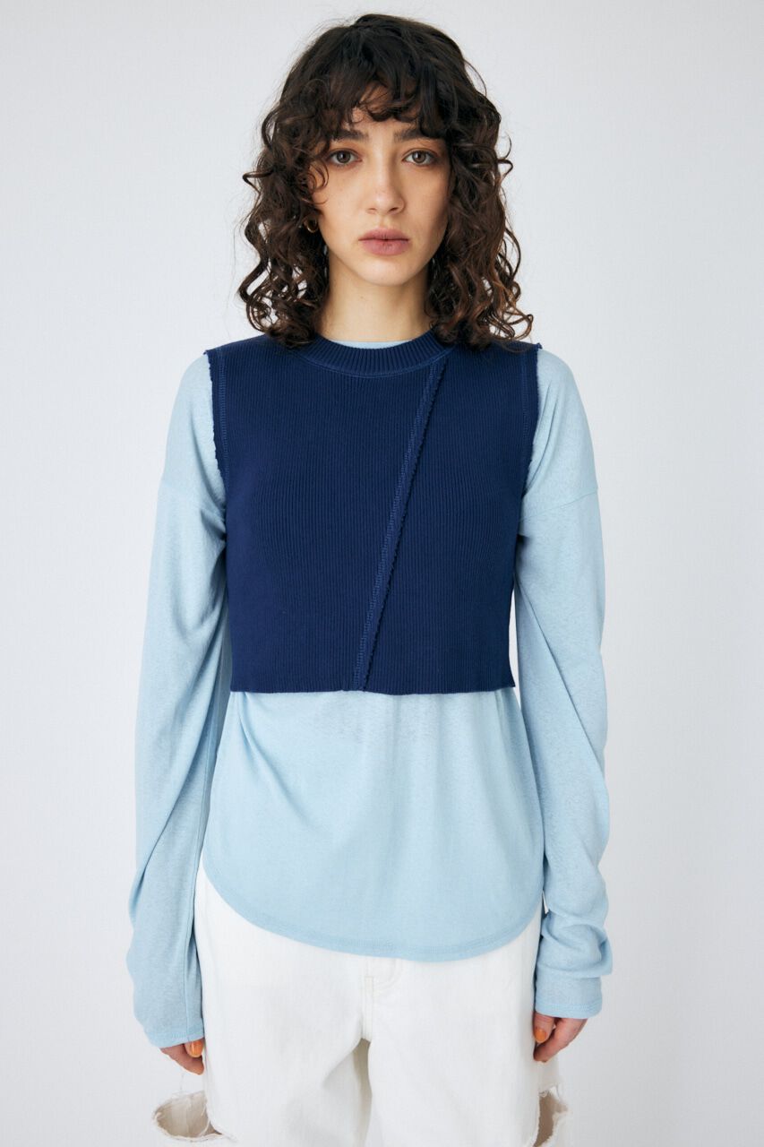 MOUSSY「LAYERED TANK ＆ SHEER LST」|Tシャツ・カットソー|