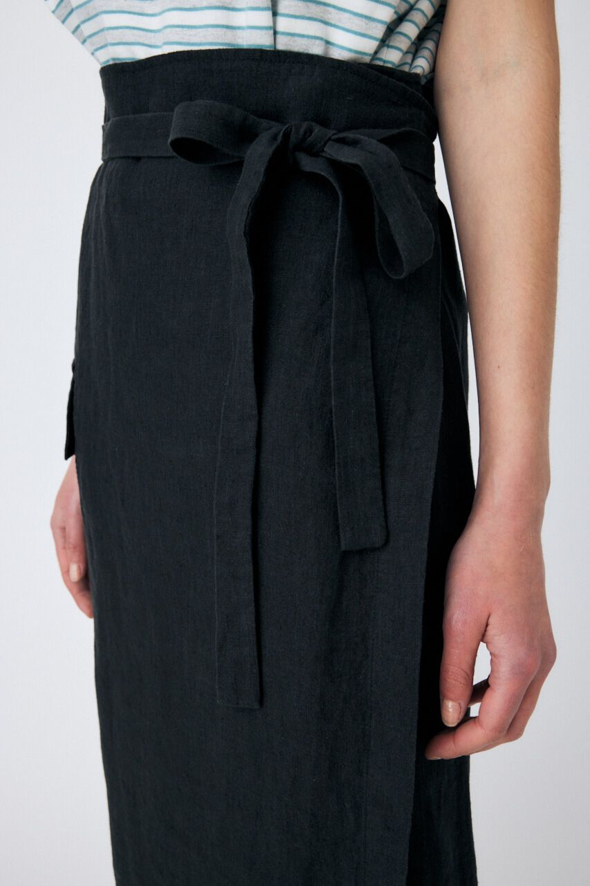 MOUSSY「LINEN STRIPED WRAP スカート」|スカート|