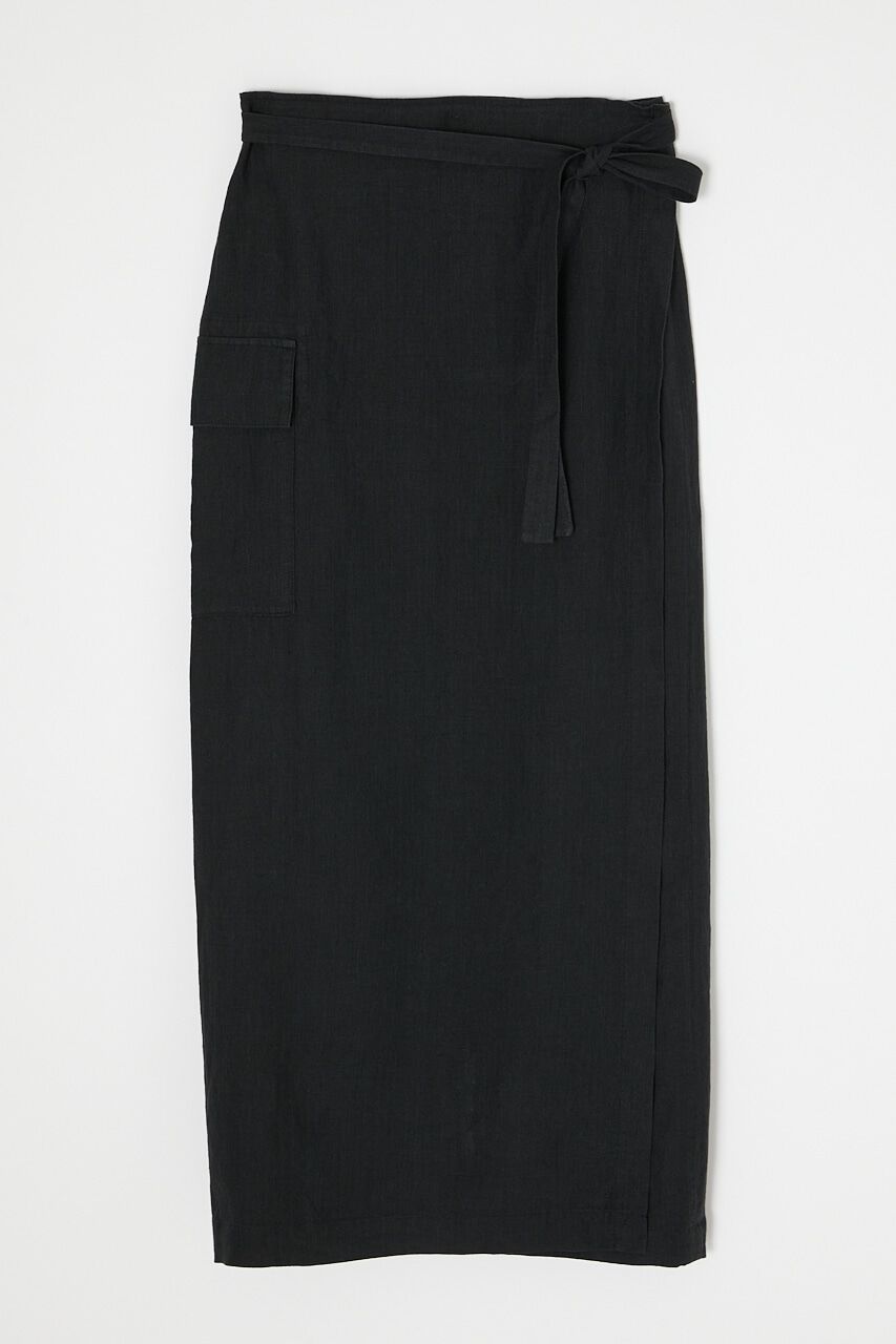 MOUSSY「LINEN STRIPED WRAP スカート」|スカート|