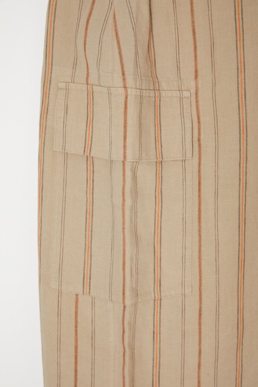 MOUSSY「LINEN STRIPED WRAP スカート」|スカート|