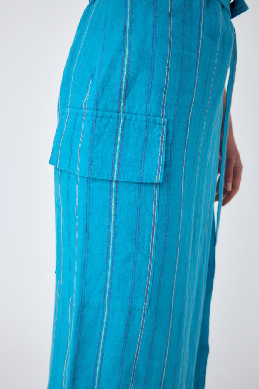MOUSSY「LINEN STRIPED WRAP スカート」|スカート|