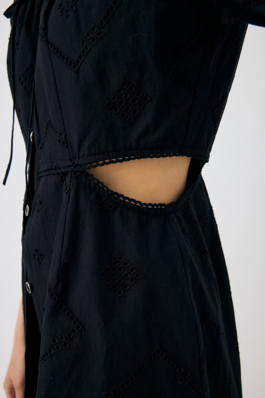 MOUSSY「SIDE SLIT EYELET MINI ドレス」|ワンピース|