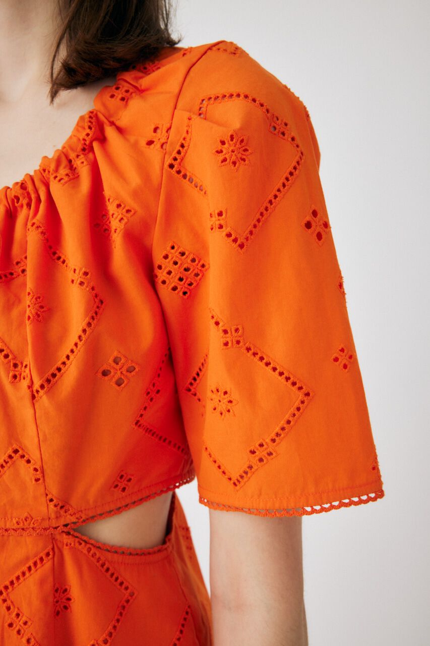 MOUSSY「SIDE SLIT EYELET MINI ドレス」|ワンピース|