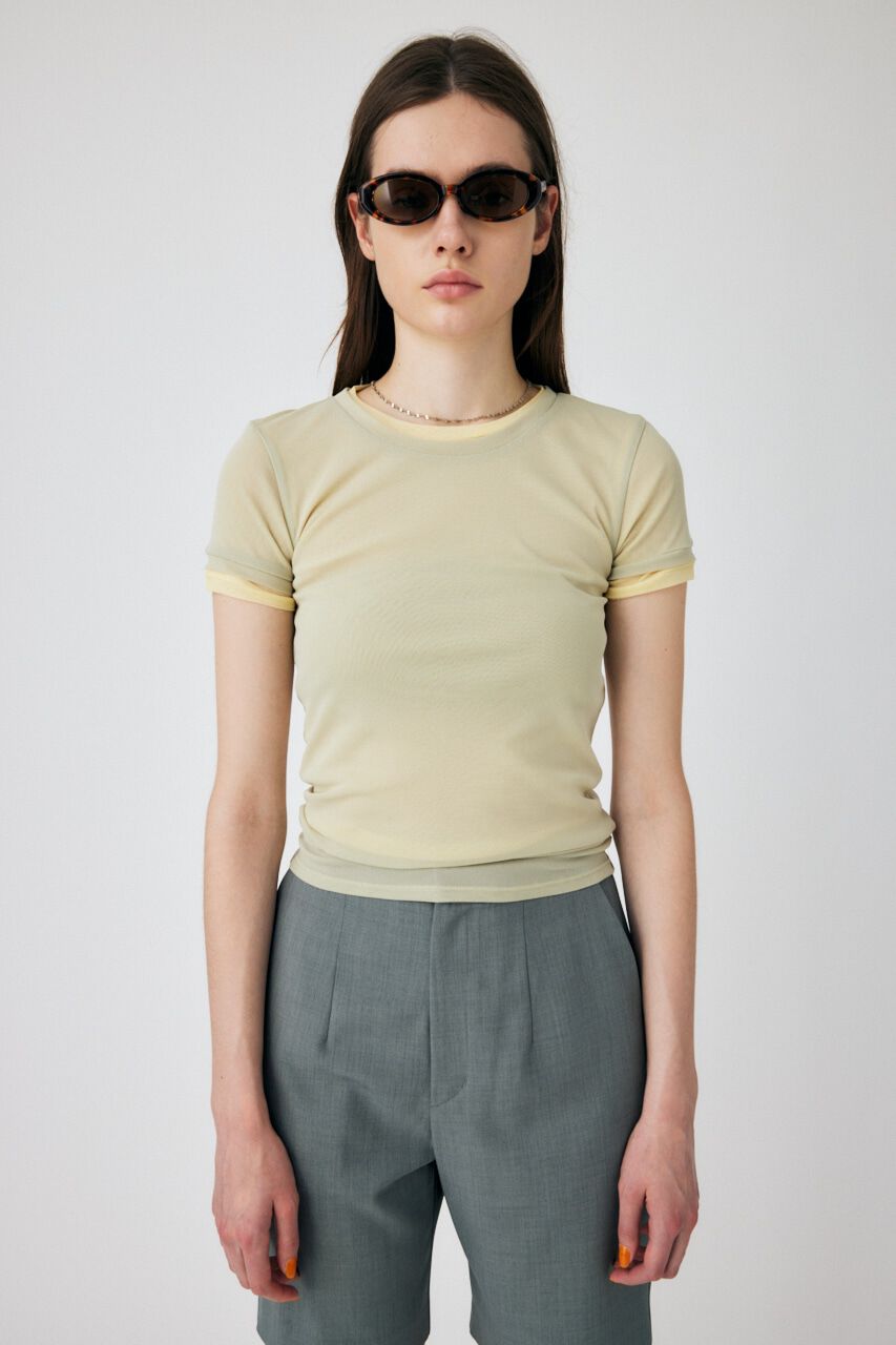 MOUSSY「SHEER TEE SET」|Tシャツ・カットソー|L/GRY1
