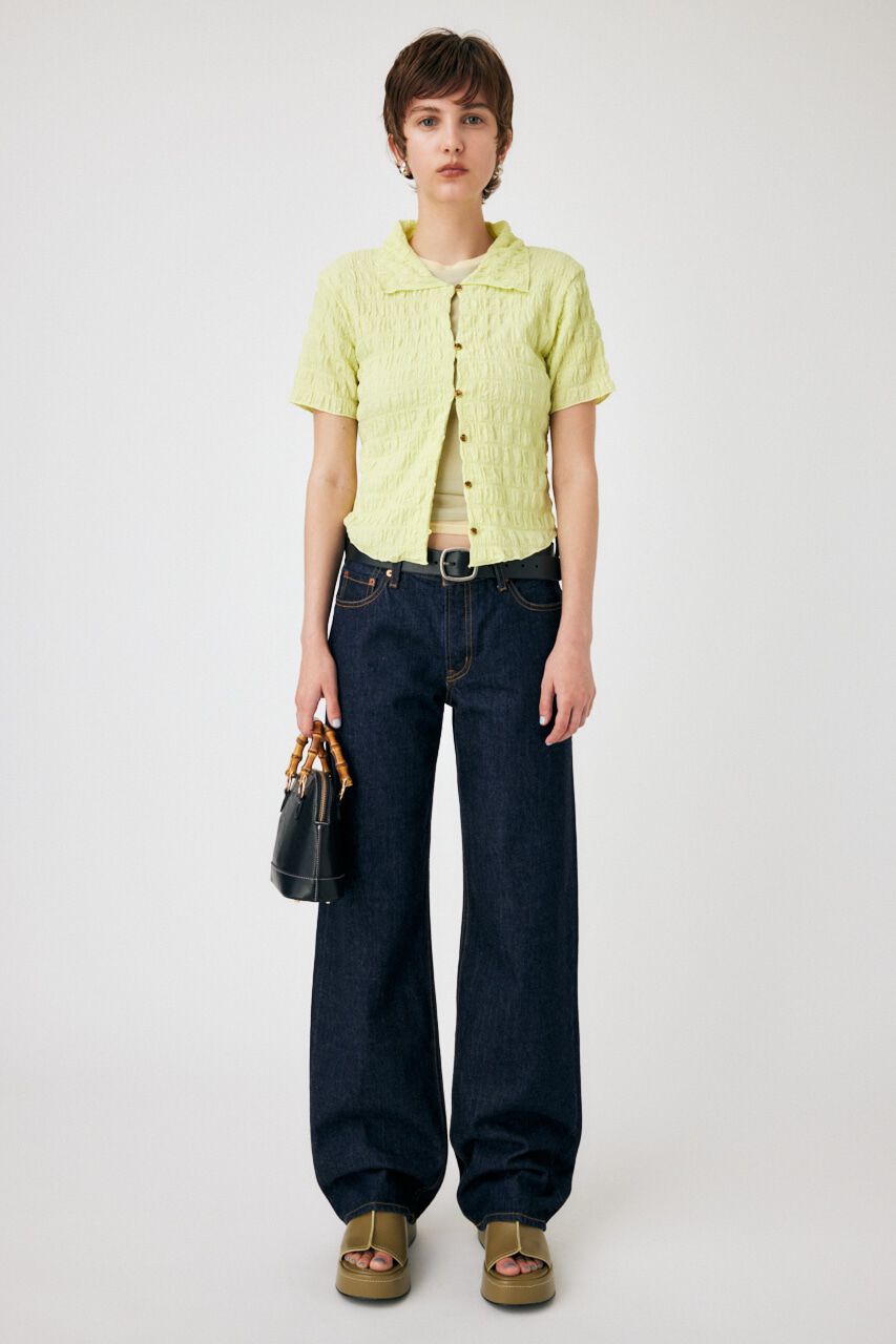 MOUSSY「POPCORN ROUND HEM POLO トップス」|Tシャツ・カットソー|