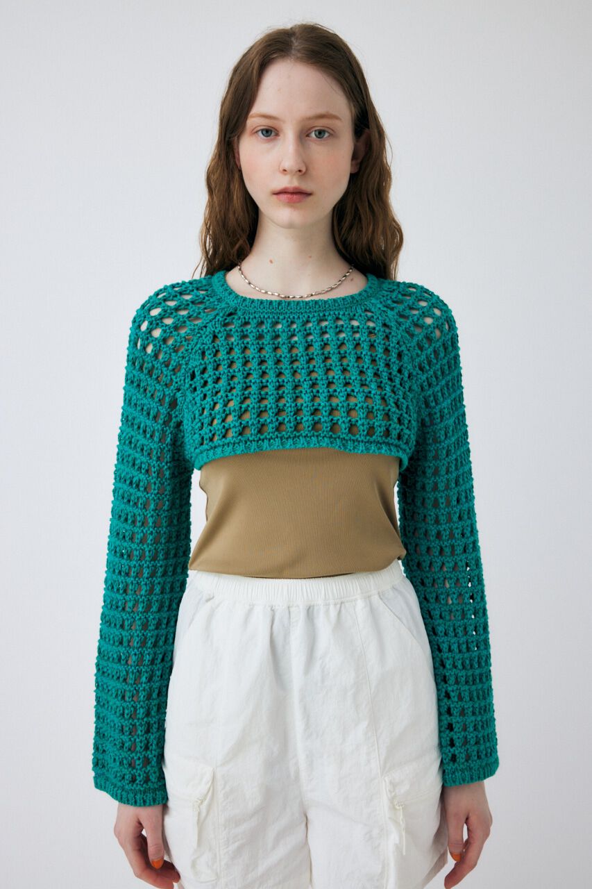 MOUSSY「CROCHET BOLERO ニット」|ニット・セーター|