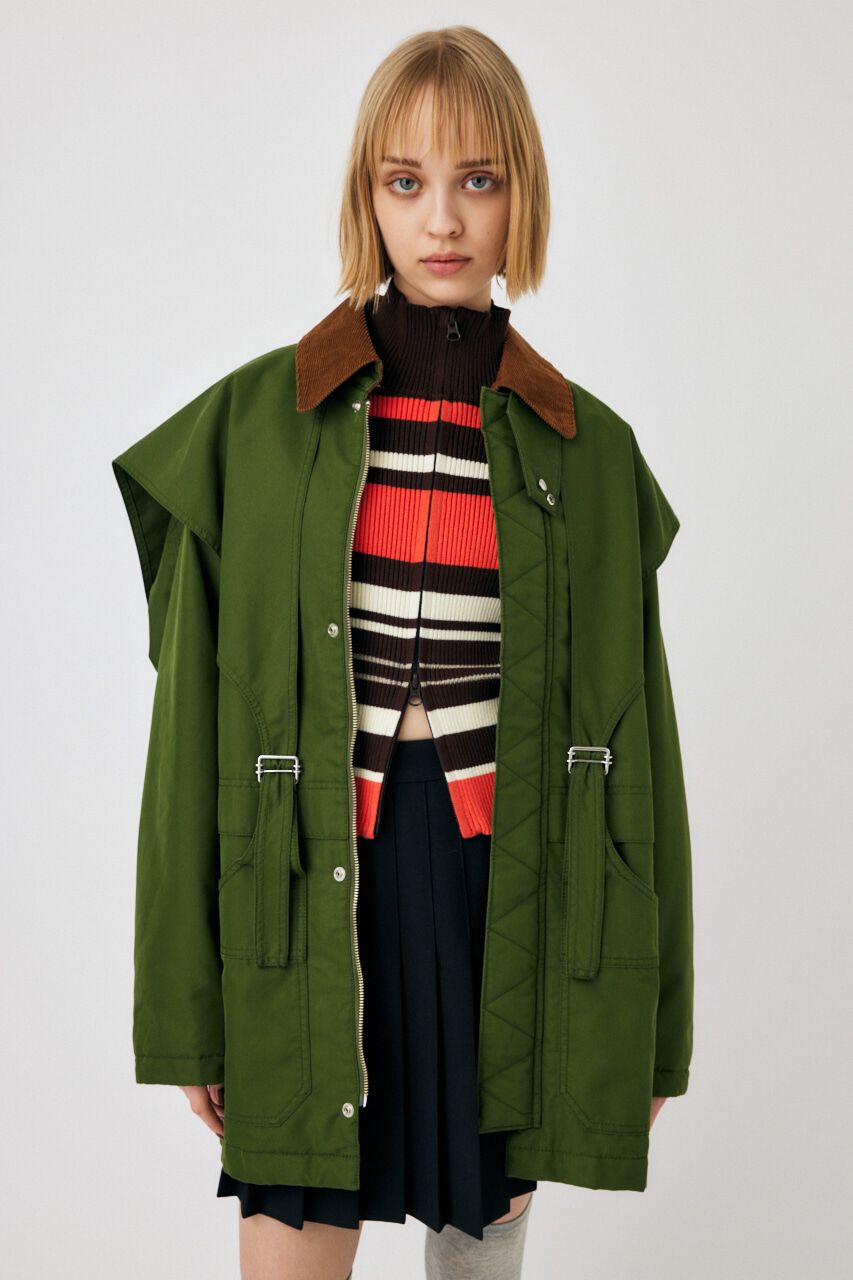 MOUSSY「BELTED CAPE HUNTING ジャケット」|その他|KHA