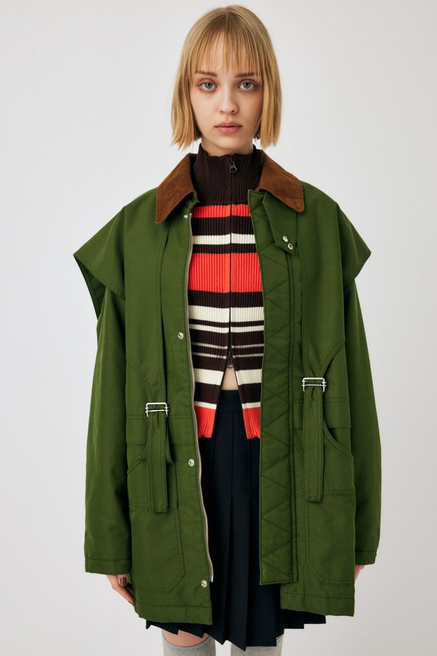 MOUSSY「BELTED CAPE HUNTING ジャケット」|その他|