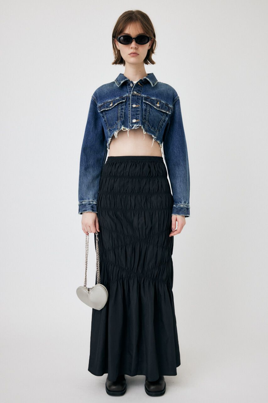 MOUSSY「CROSS GATHER スカート」|スカート|BLK