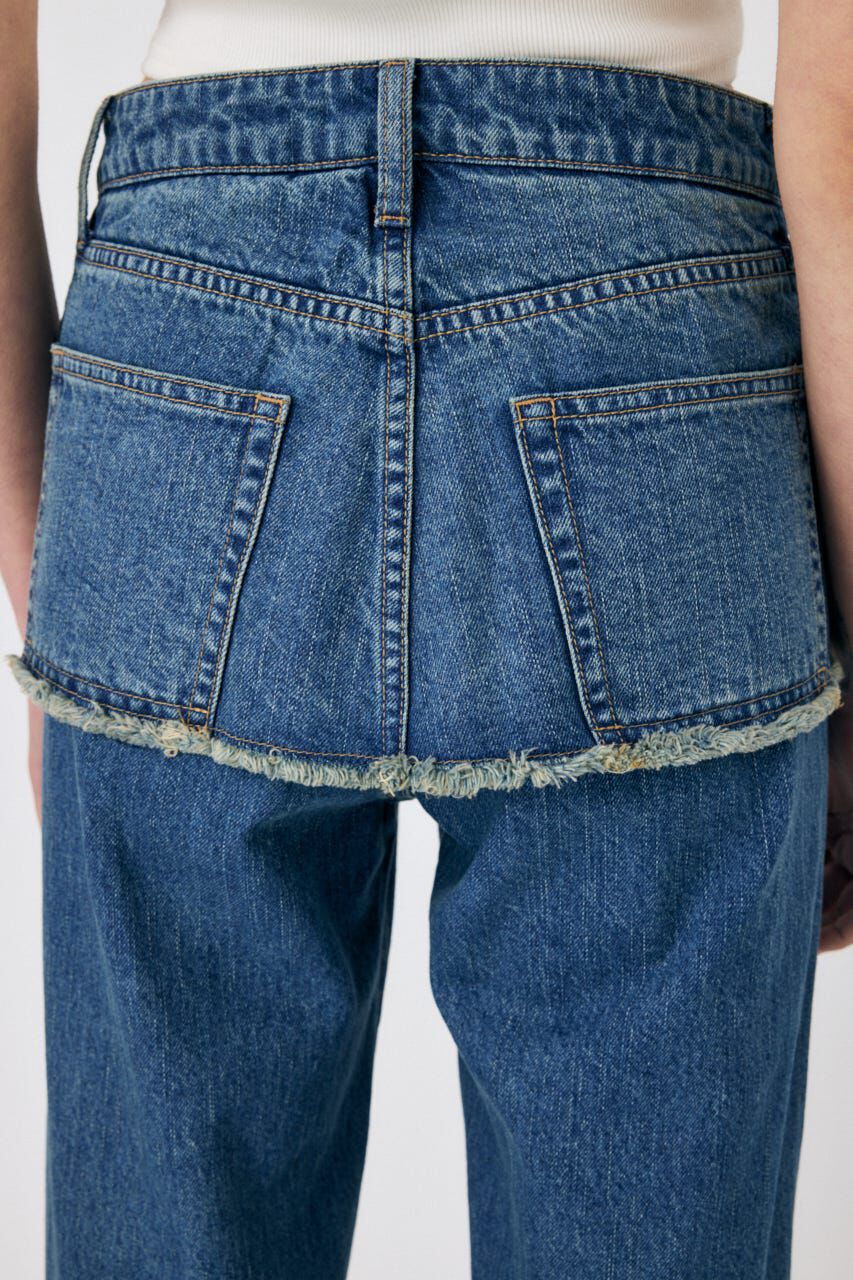 MOUSSY「LAYERED WIDE STRAIGHT デニム」|デニム|