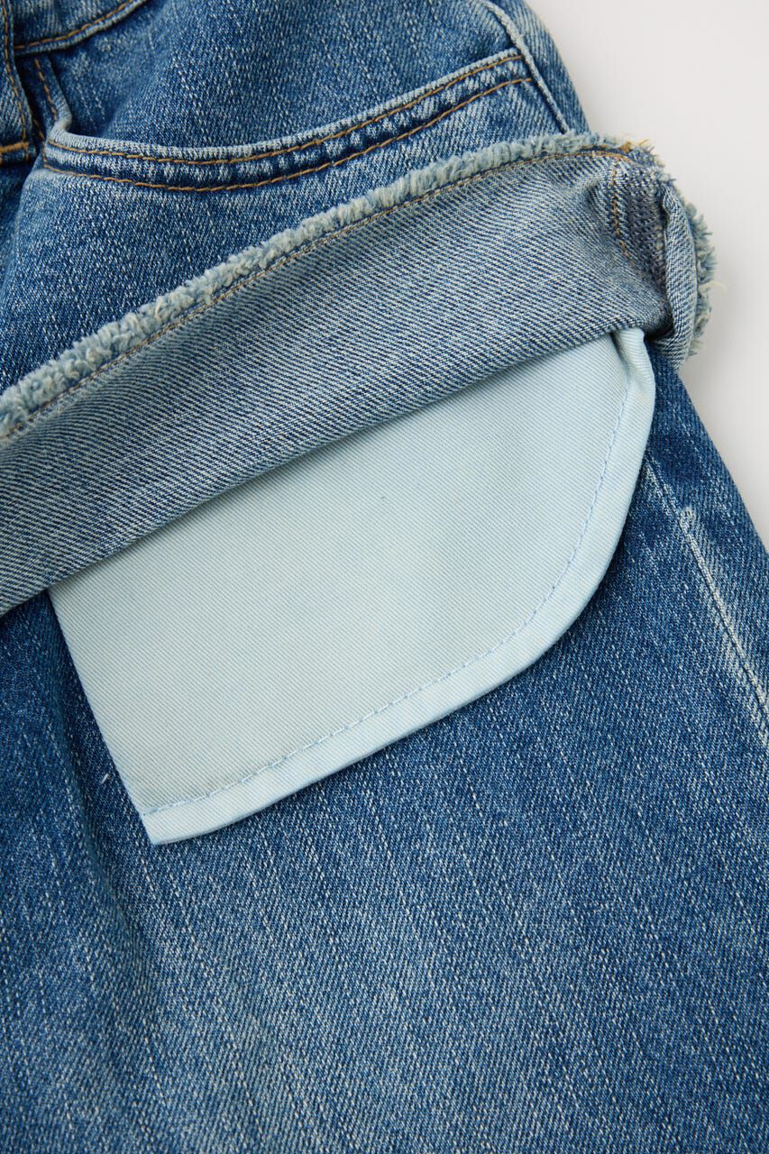 MOUSSY「LAYERED WIDE STRAIGHT デニム」|デニム|