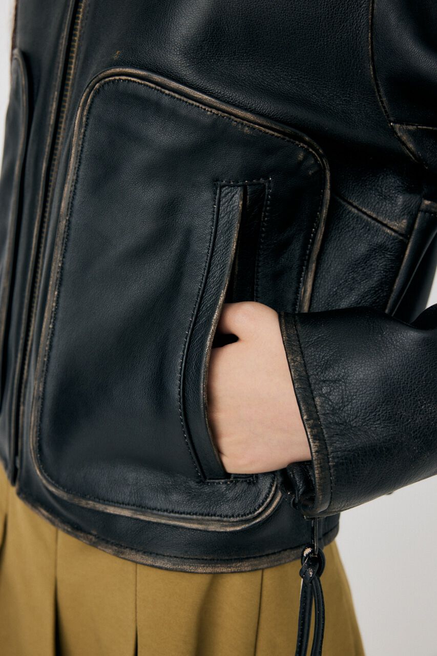 MOUSSY「LEATHER FLIGHT ジャケット」|その他|