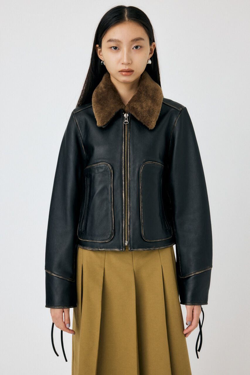 MOUSSY「LEATHER FLIGHT ジャケット」|その他|