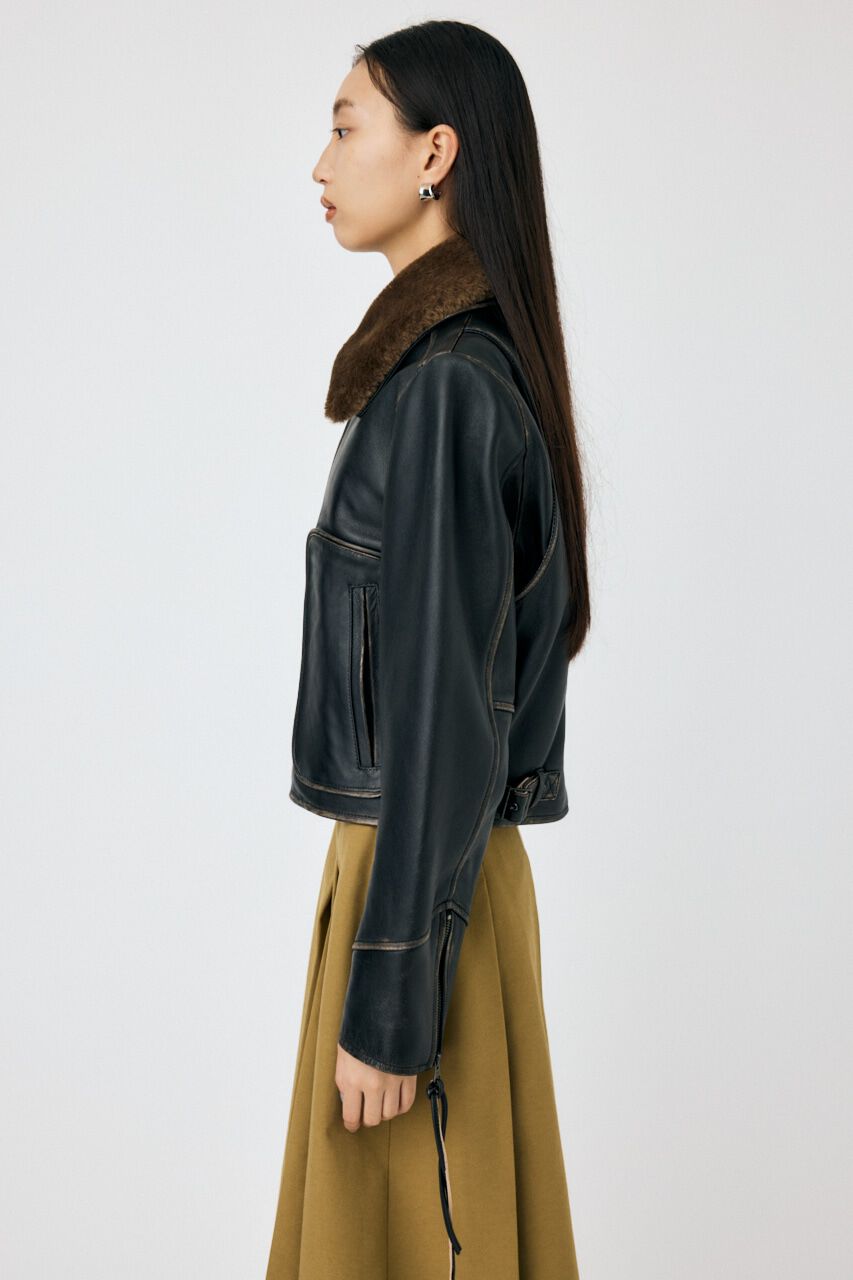 MOUSSY「LEATHER FLIGHT ジャケット」|その他|
