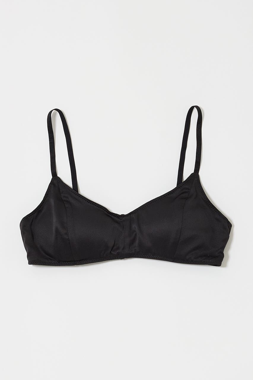 MOUSSY「SATIN ブラ」|チューブトップ|BLK