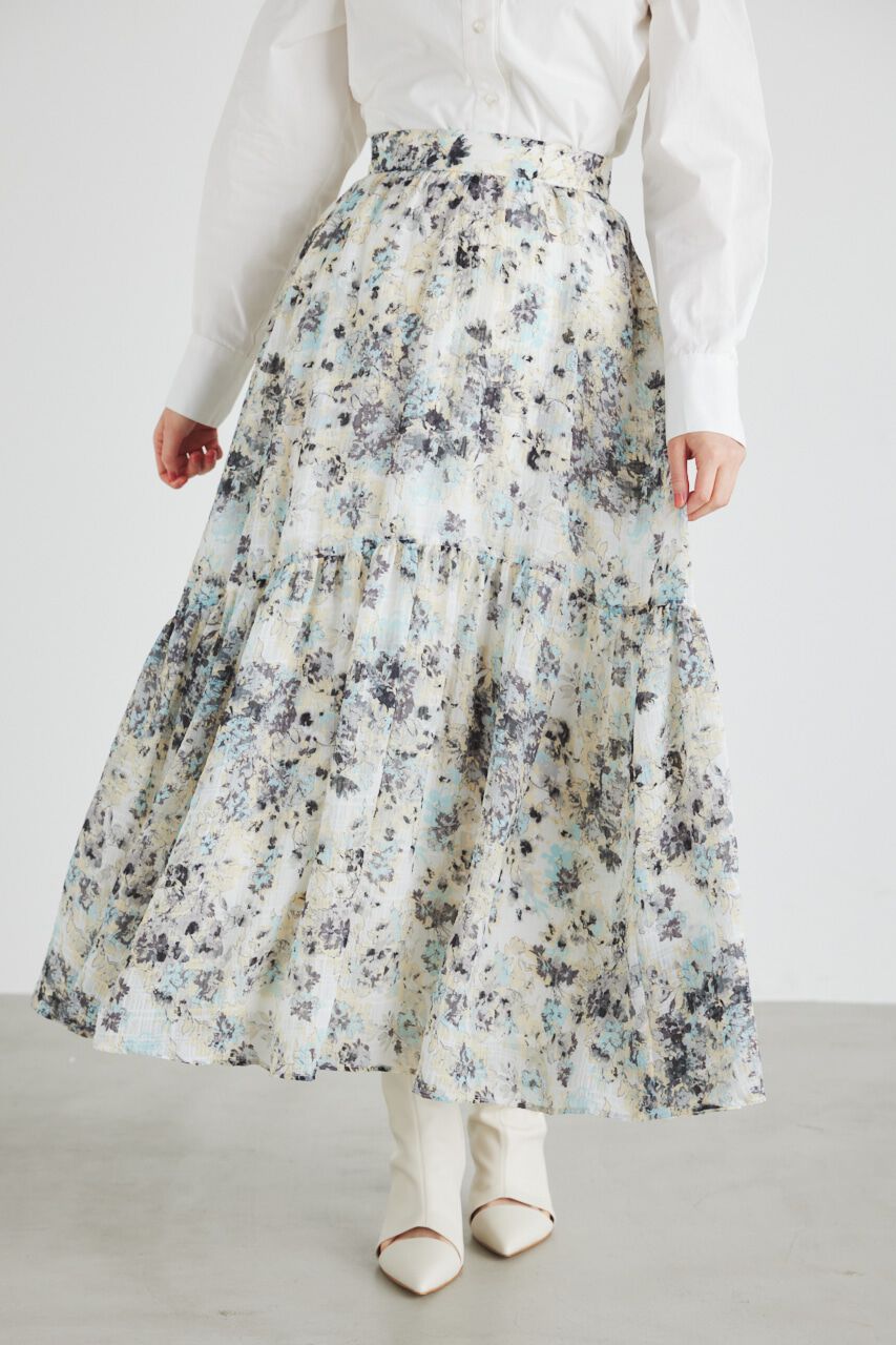 rienda「ラウンドギャザーデザインフレアSK」|スカート|