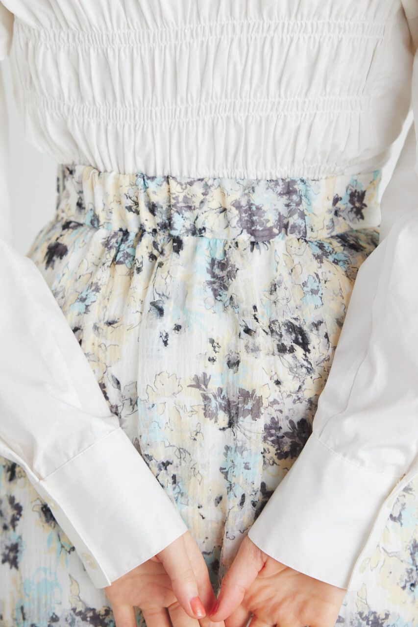 rienda「ラウンドギャザーデザインフレアSK」|スカート|