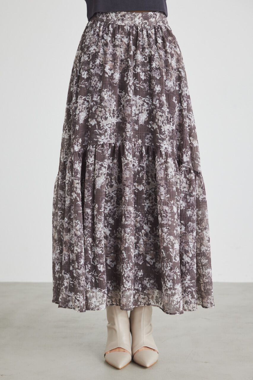 rienda「ラウンドギャザーデザインフレアSK」|スカート|