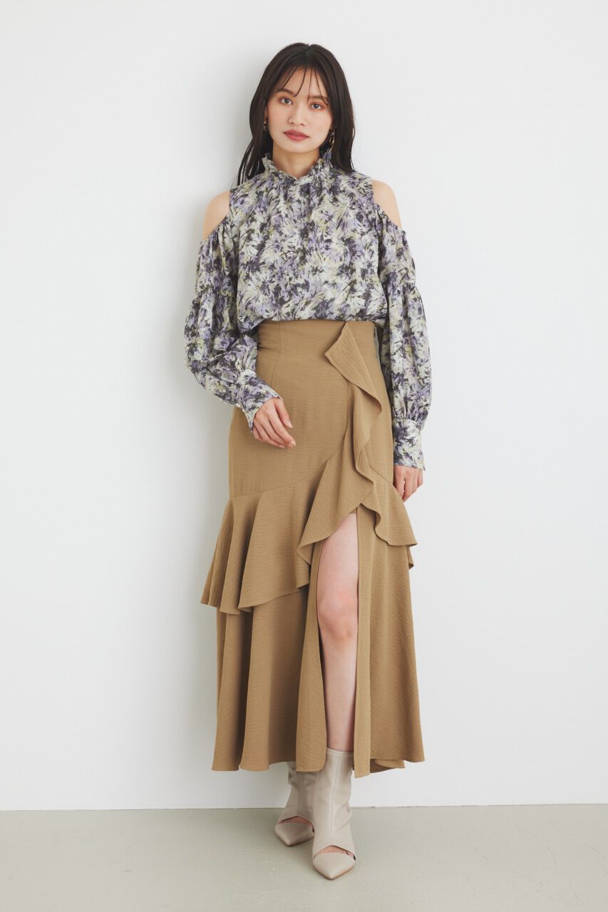 rienda「＃デュアルフラワーブラウス」|シャツ・ブラウス|