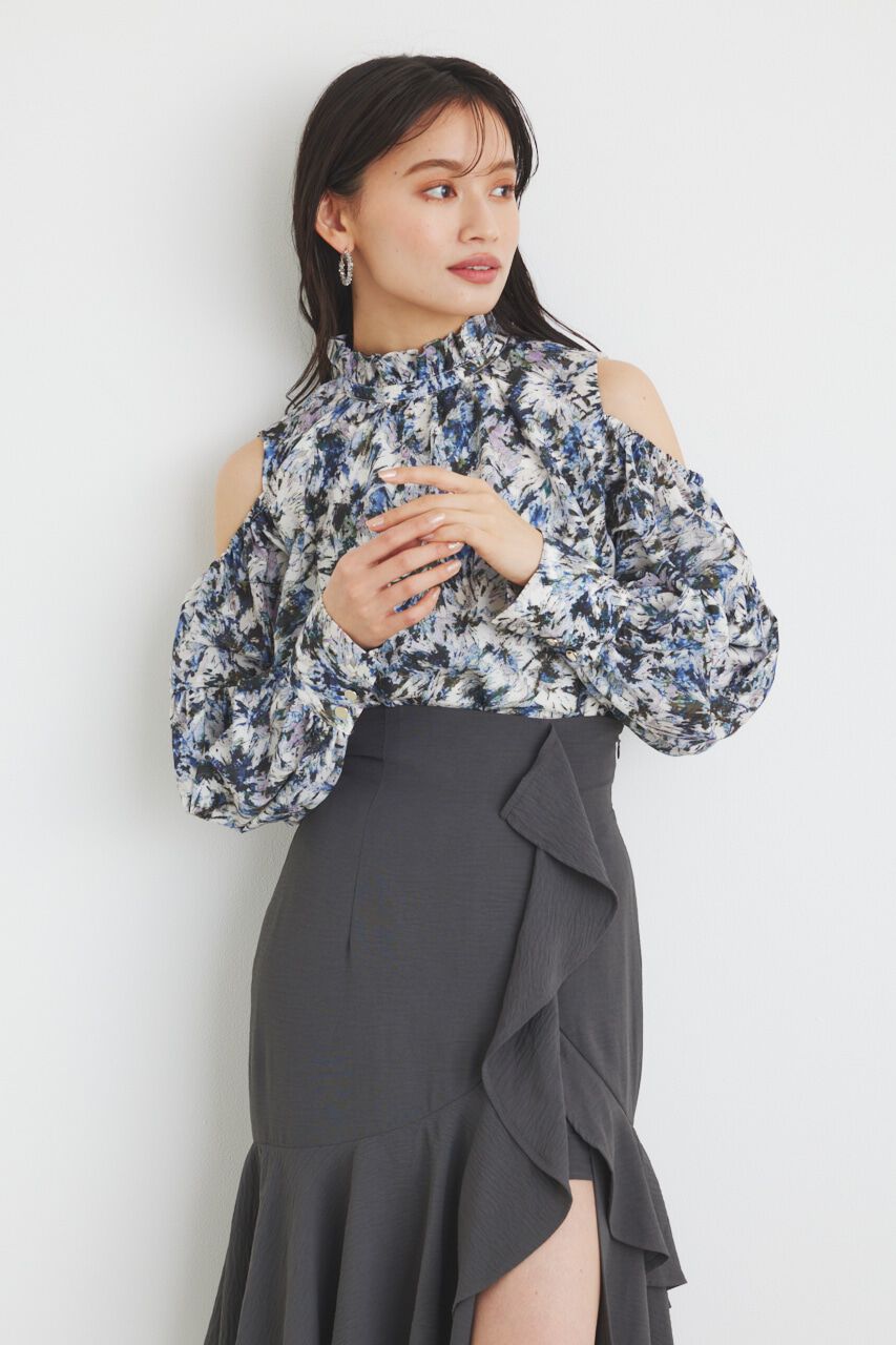 rienda「＃デュアルフラワーブラウス」|シャツ・ブラウス|