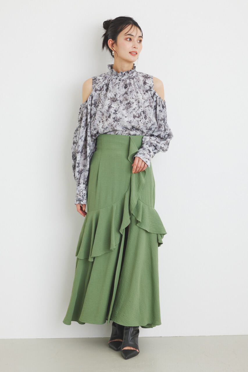 rienda「＃デュアルフラワーブラウス」|シャツ・ブラウス|