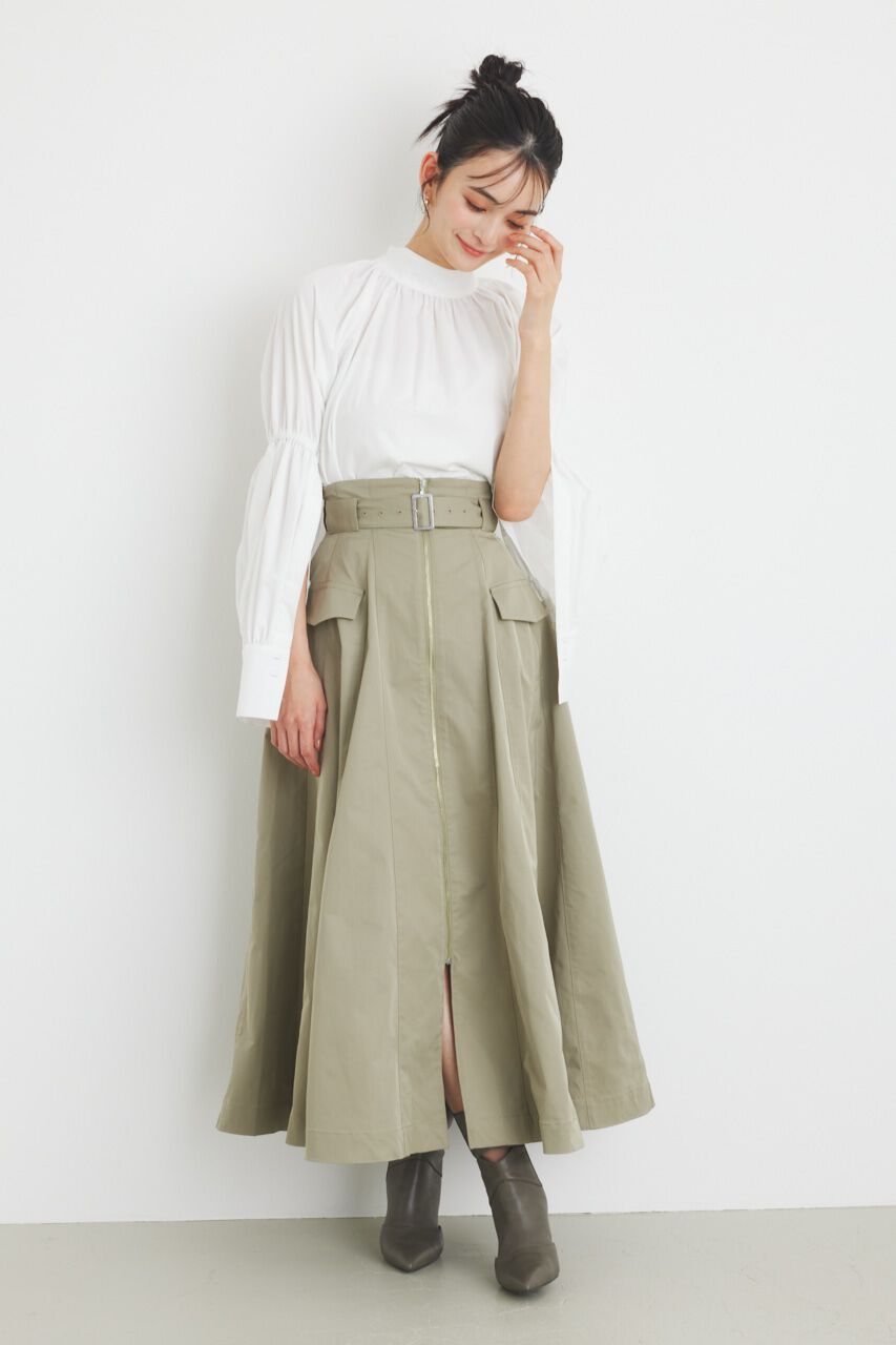 rienda「ハイウエストトレンチフレアSK」|スカート|