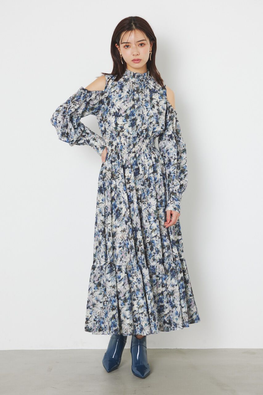 rienda「＃デュアルフラワーワンピース」|ワンピース|柄NVY5
