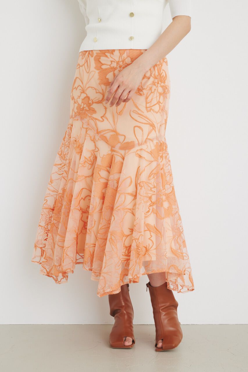 rienda「ウェーブラインJ/WマーメイドSK」|スカート|