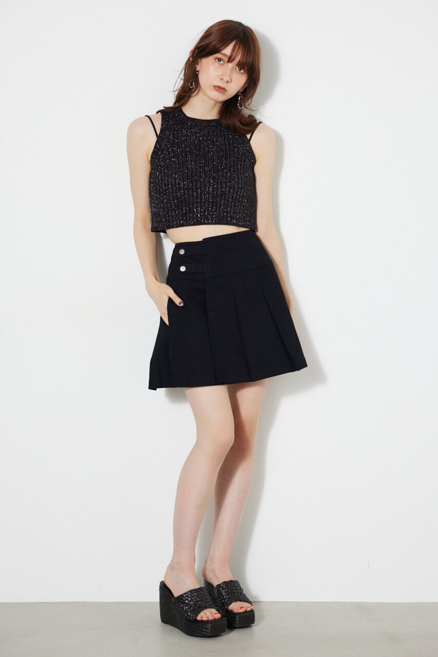 rienda「アメスリラメKnit TOP」|タンクトップ|