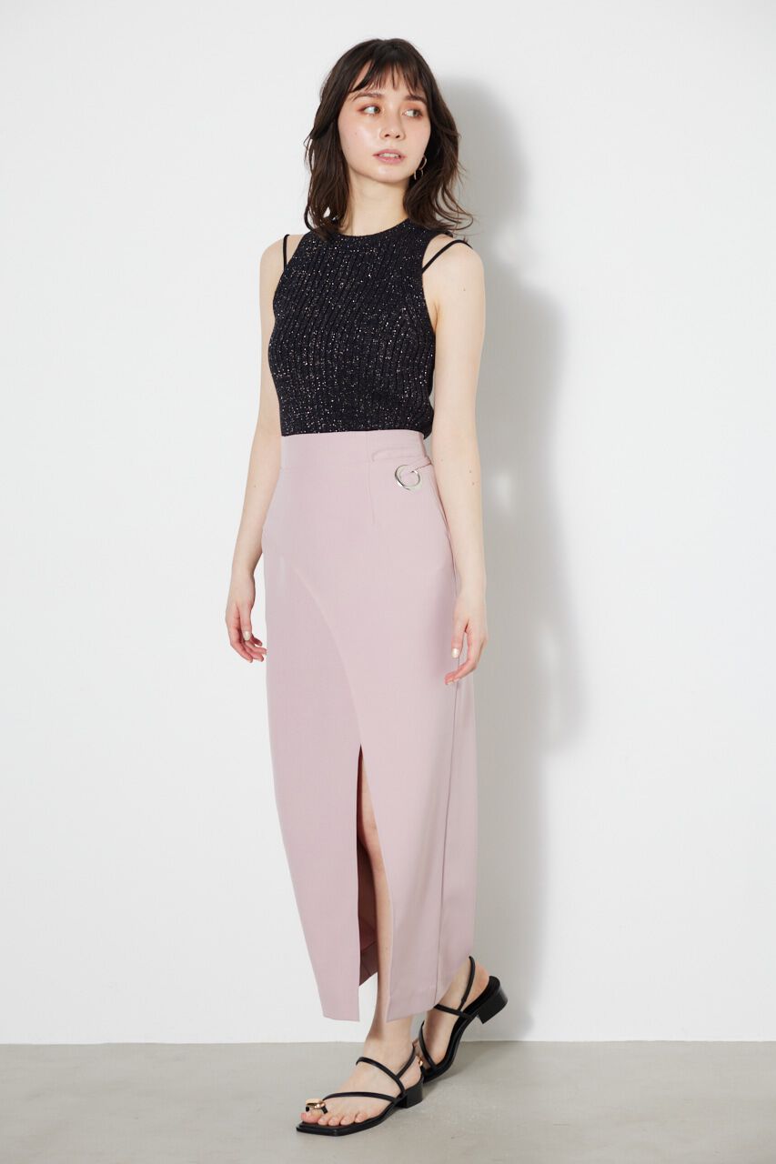 rienda「アメスリラメKnit TOP」|タンクトップ|