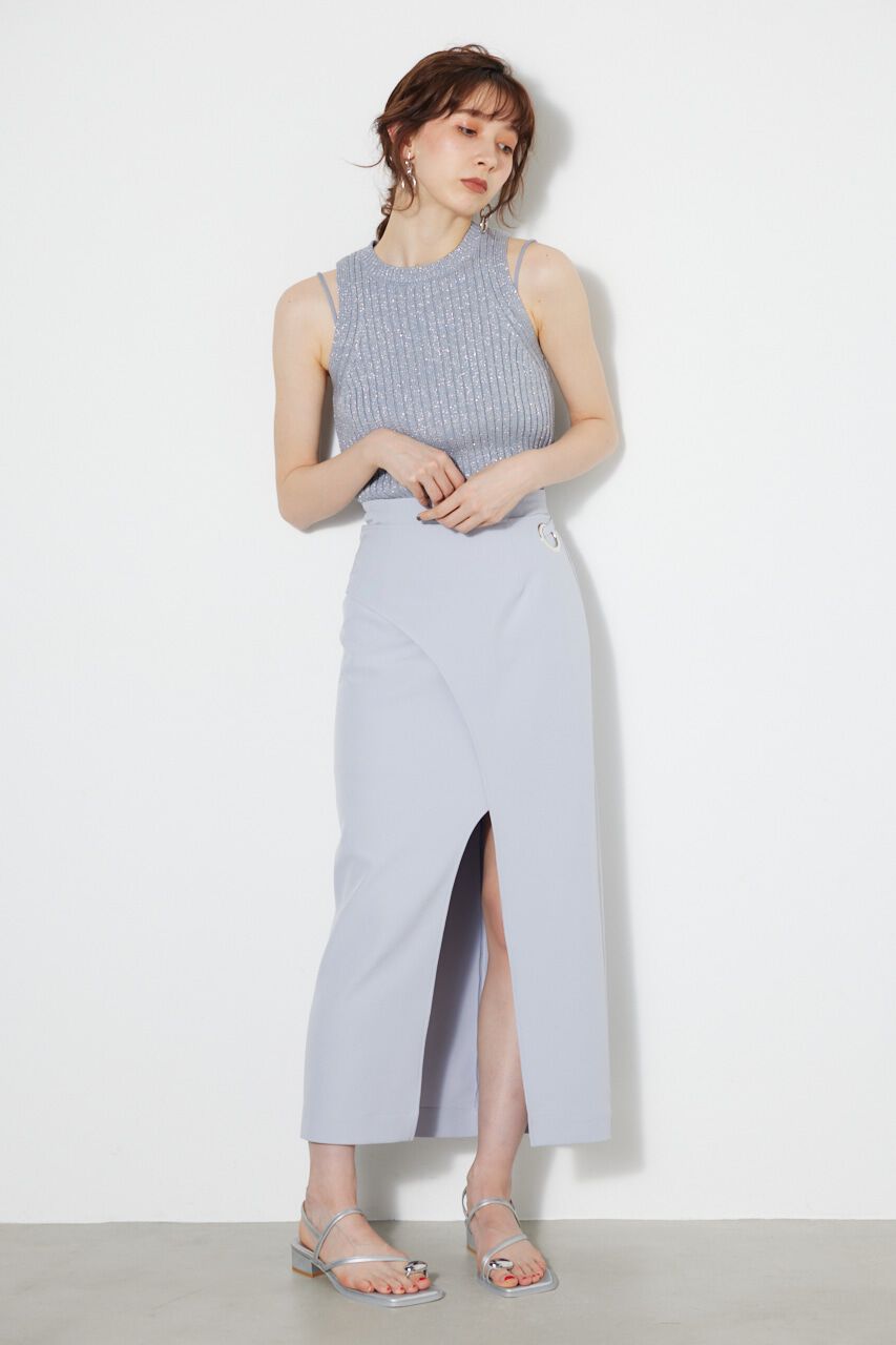 rienda「アメスリラメKnit TOP」|タンクトップ|