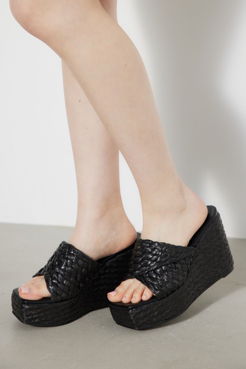 rienda「ボリュームスクエアサンダル」|サンダル|