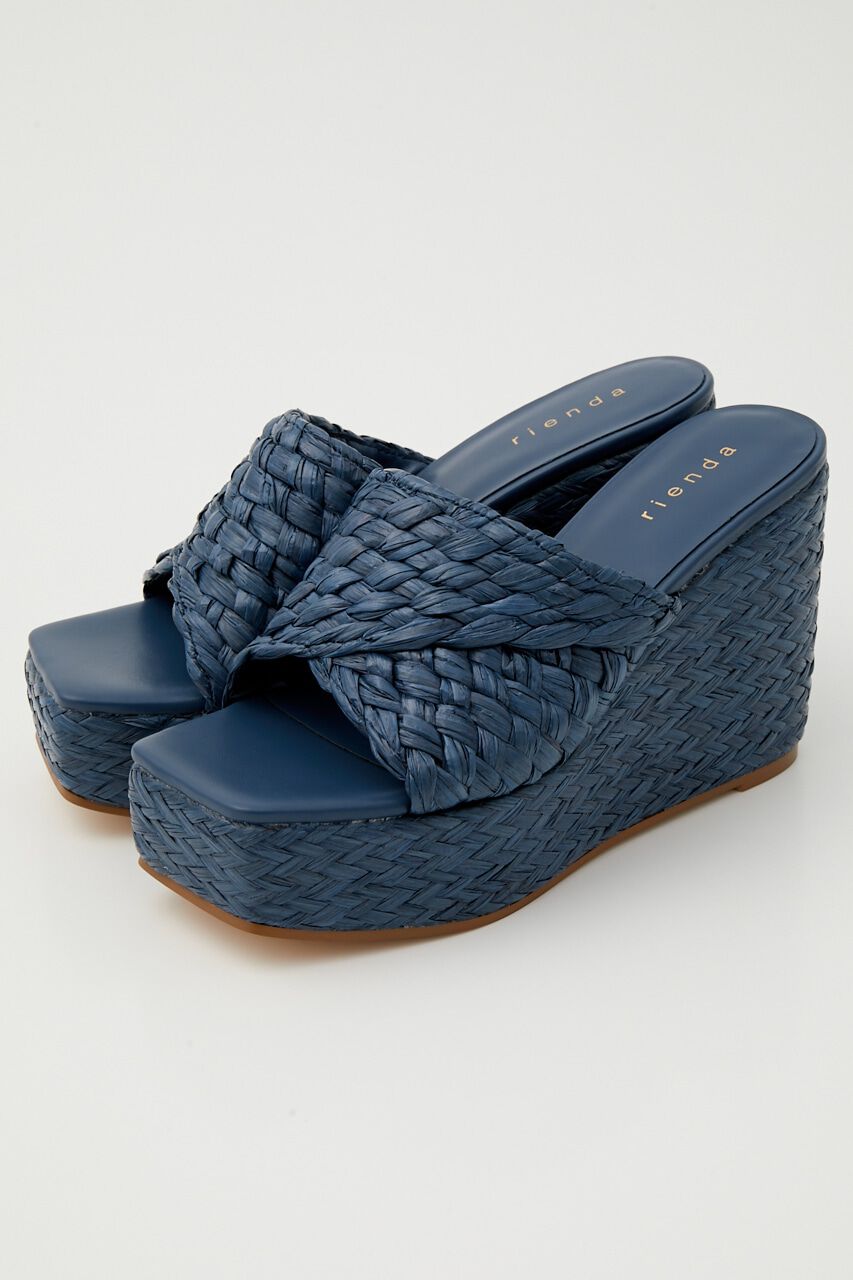 rienda「ボリュームスクエアサンダル」|サンダル|