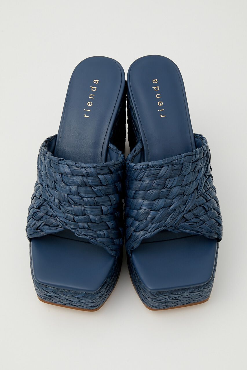 rienda「ボリュームスクエアサンダル」|サンダル|