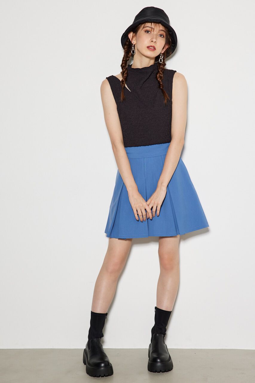 rienda「ショルダースリットバンピーTOP」|タンクトップ|