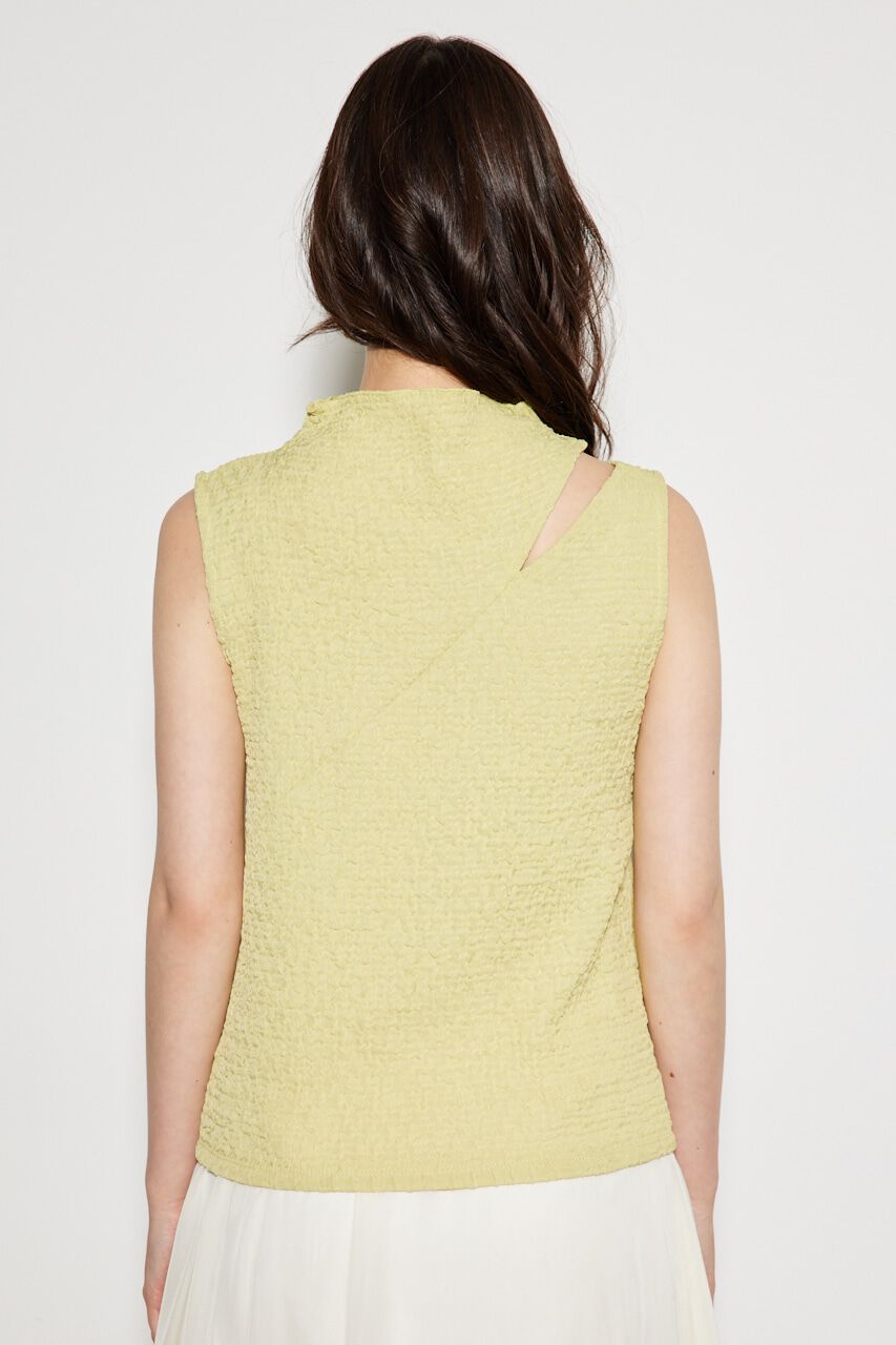 rienda「ショルダースリットバンピーTOP」|タンクトップ|