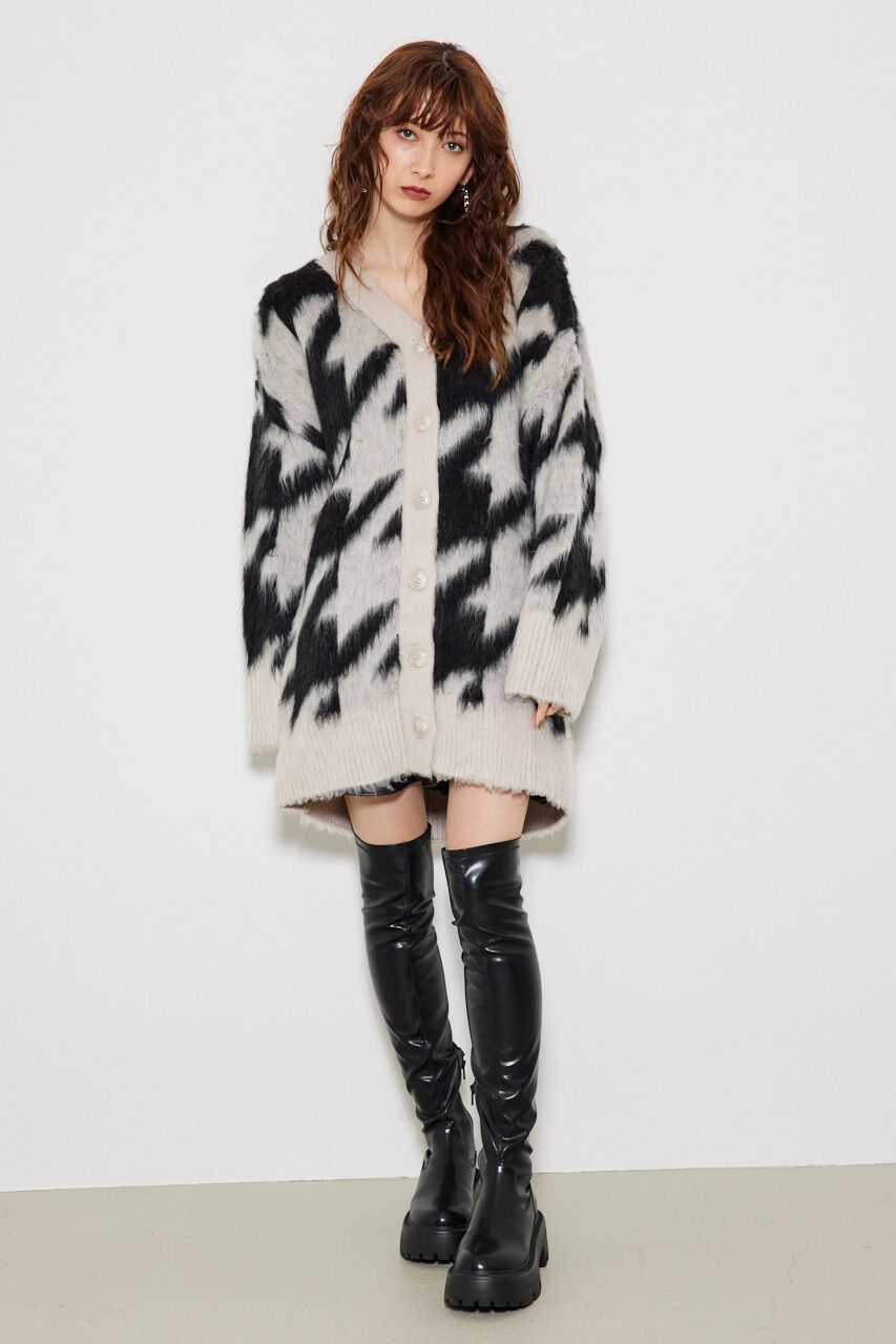 rienda「2WAYロングシャギーKnit CD」|カーディガン|