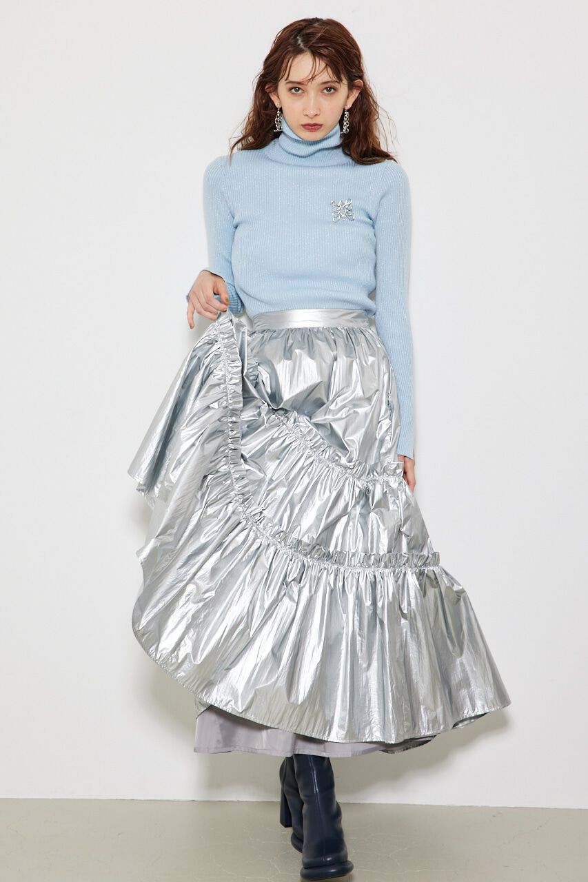 rienda「シャイニーティアードJ/W SK」|スカート|SLV