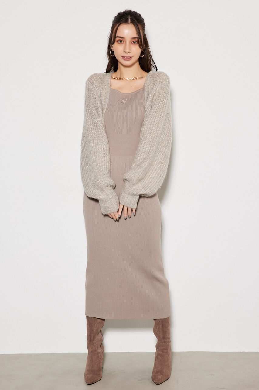 rienda「2WAY RRボレロタイトKnit OP」|ワンピース|