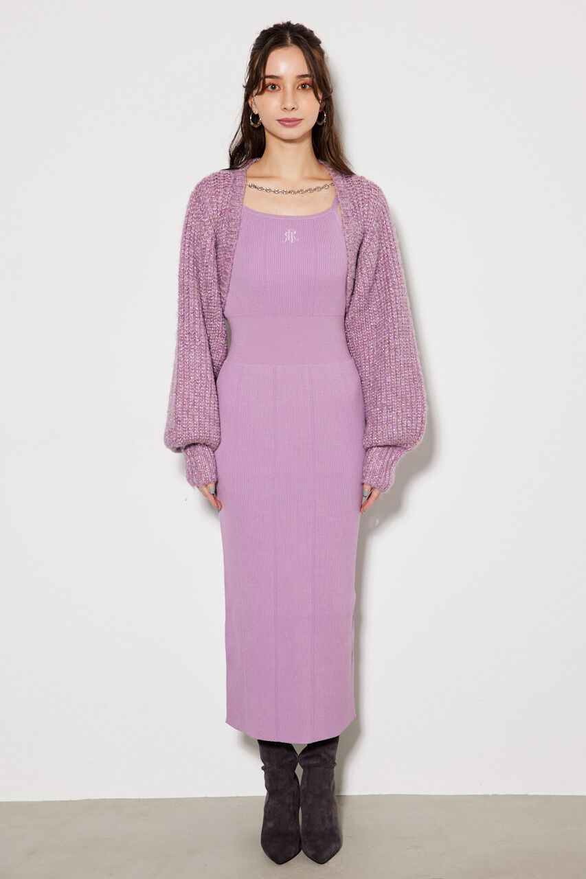 rienda「2WAY RRボレロタイトKnit OP」|ワンピース|