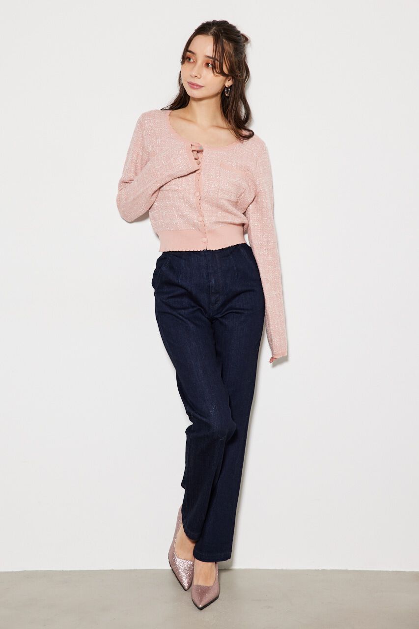 rienda「ツイードKnit CD TOP」|ニット・セーター|