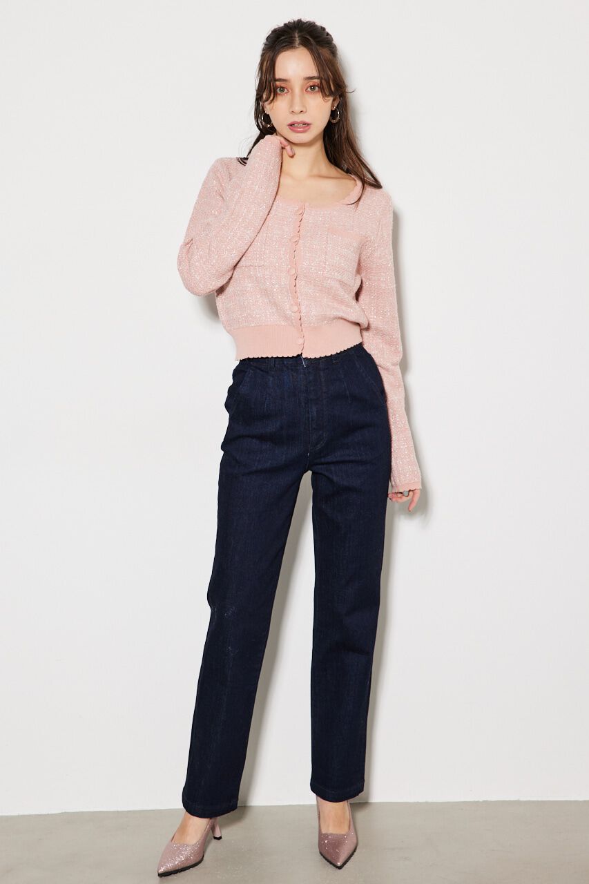 rienda「ツイードKnit CD TOP」|ニット・セーター|