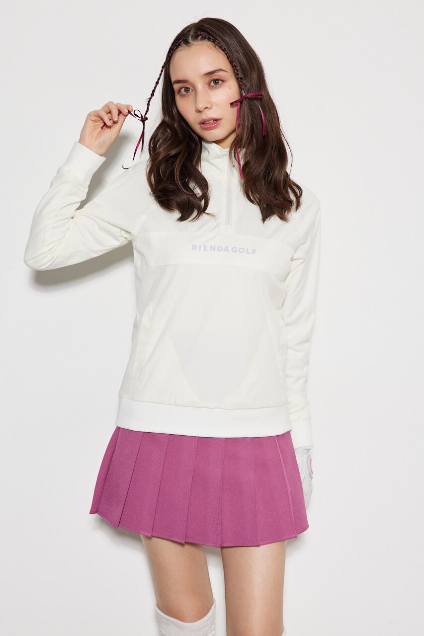 rienda「ハーフジップライトブルゾン」|ブルゾン・スタジャン|